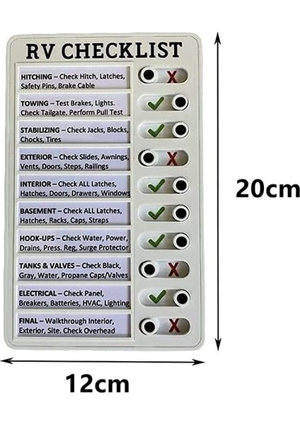 3x My Choar Checklist Memo Plastik Kartı Çıkarılabilir ve Yeniden Kullanılabilir Yaratıcı Memo Kontrol Listesi Kontrol Öğeleri ve Form (Yurt Dışından) modelleri
