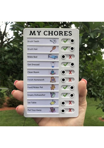 3x My Choar Checklist Memo Plastik Kartı Çıkarılabilir ve Yeniden Kullanılabilir Yaratıcı Memo Kontrol Listesi Kontrol Öğeleri ve Form (Yurt Dışından) indirimleri