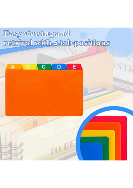 50 Pcs Dizin Kartı Kılavuzu Set Alfabesi Çıkartma Dizin Kartı Bölücüler Kendi Kendi Yapışkan Numara Çıkartmaları (Mix Renk 3 x 5 Inç) (Yurt Dışından) fırsatları