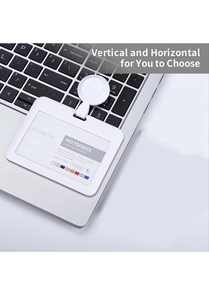 Geri Çekilebilir Rozet Tutucular Geri Çekilebilir Rozet Makarası Klipsli Plastik Sürgülü Kimlik Rozeti Tutucu 3 Paket Yatay Beyaz (Yurt Dışından) modelleri