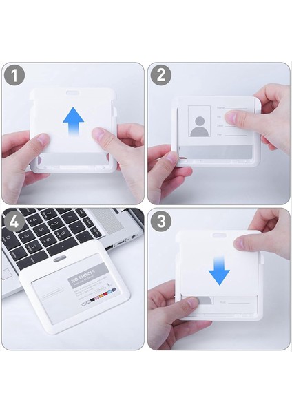 Geri Çekilebilir Rozet Tutucular Geri Çekilebilir Rozet Makarası Klipsli Plastik Sürgülü Kimlik Rozeti Tutucu 3 Paket Yatay Beyaz (Yurt Dışından) fırsatları