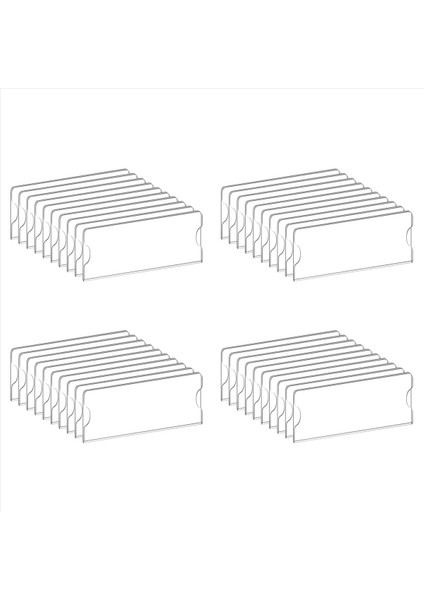 40X Akrilik Adı Plaka Tutucu Premium 2x8 Inç Açık Akrilik Plastik Işaret Tutucu Çerçeve Duvar Adı Plakalar Ofis Için (Yurt Dışından)