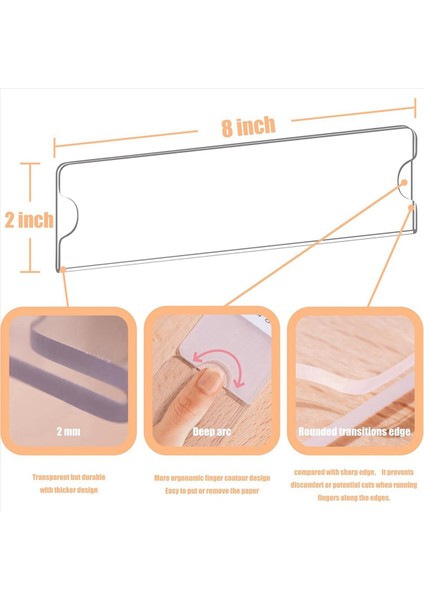 40X Akrilik Adı Plaka Tutucu Premium 2x8 Inç Açık Akrilik Plastik Işaret Tutucu Çerçeve Duvar Adı Plakalar Ofis Için (Yurt Dışından) fırsatları