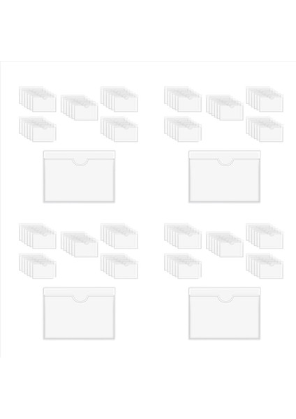 240PCS Kendinden Yapışkanlı Etiket Tutucu Kart Cepleri Etiket Tutucu Kütüphane Kart Sahipleri Endeks Kartları Için Top Açık (Yurt Dışından)
