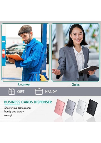 4 Paket Slayt Out Kart Kartı Tutucu Başparmak Sürücü Kredi Kimliği Kartı Kart Kart Metal Kart Kılıfı (Yurt Dışından) fiyatları