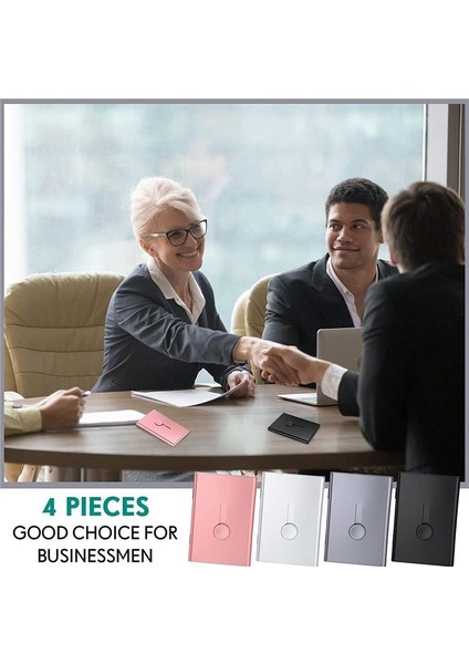 4 Paket Slayt Out Kart Kartı Tutucu Başparmak Sürücü Kredi Kimliği Kartı Kart Kart Metal Kart Kılıfı (Yurt Dışından) modelleri