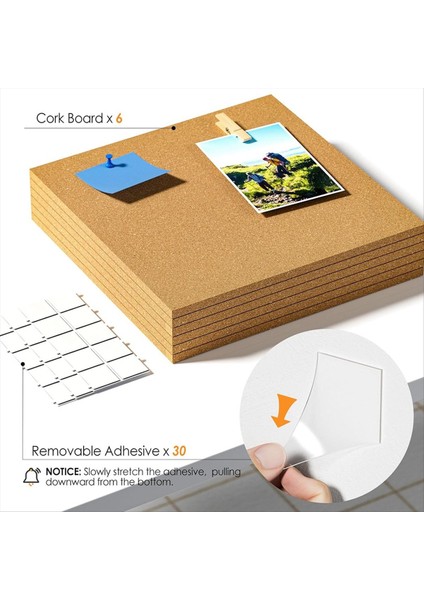 12 Inç x 12 Inç Karoları 6 Paket Tahtaları Güvenli Çıkarılabilir Yapıştırıcı Sekmeleri Büyük Bülten Tahtaları (Yurt Dışından) indirimleri