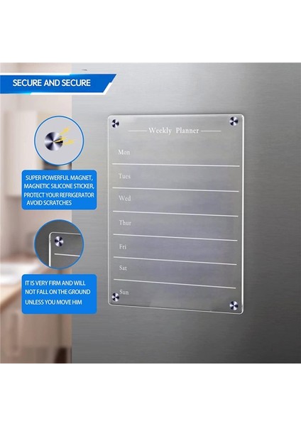 Buzdolabı Için Manyetik Akrilik Kurulu Günlük Haftalık Aylık Planlayıcı Marker Kurulu Kuru Sızıntı Takvim Memo Kurulu (Yurt Dışından) fırsatları