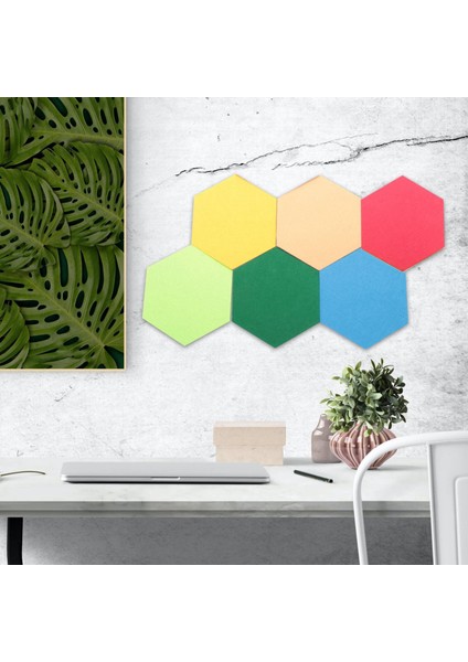 12 Paket Altıgen Keçe Tahtası Kendi Kendine Yapışkan Bülten Notu Fotoğraf Tahtaları (Yurt Dışından) modelleri