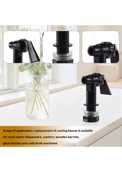 4 Parça Yedek Soğutucu Musluk Su Şişesi Sürahisi, Dispenser Musluk Seti, Tekrar Kullanılabilir Musluk Musluğu Su Içecek Dispenseri C (Yurt Dışından) indirimleri