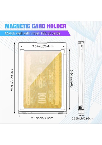 15 Adet 100 Pt Ticaret Kartları Için Manyetik Kart Tutucular Kalın Beyzbol Futbol Hokey Kartları Için Manyetik Kart Sahipleri (Yurt Dışından) fiyatları