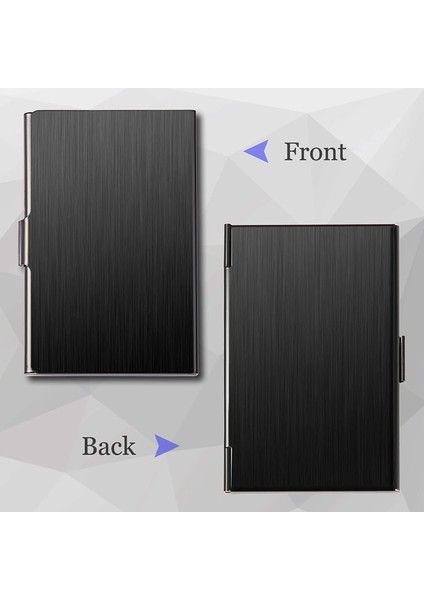 Kartvizit Sahibi Ince Kartvizit Kılıfı Cep Metal Kartı Kasası Çanta Adı Kartı Tutucu Toka Stili Kapalı Siyah (Yurt Dışından) modelleri