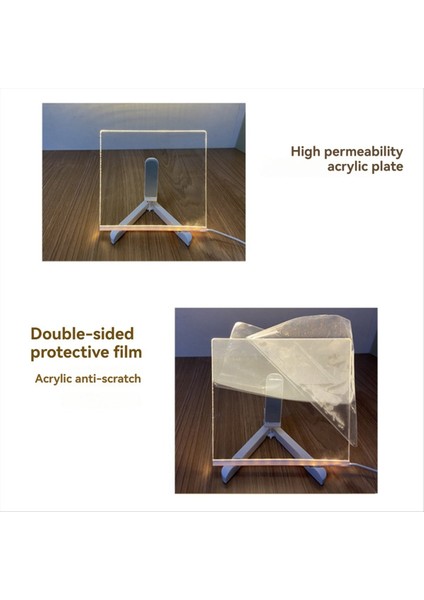 Renkli 7 Renk LED Kuru Teras Notu Panosu Akrilik Mesaj Panosu Stand USB Gücü Yeniden Yazılabilir Gece Işığı (Yurt Dışından) indirimleri