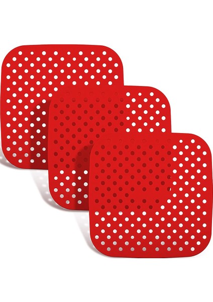 3 Adet Hava Fritöz Sepeti Matları Yapışmaz Silikon Hava Fritöz Matları Yeniden Kullanılabilir Hava Fritöz Aksesuarları Ev Mutfağı Için 8.5 Inç (Yurt Dışından)