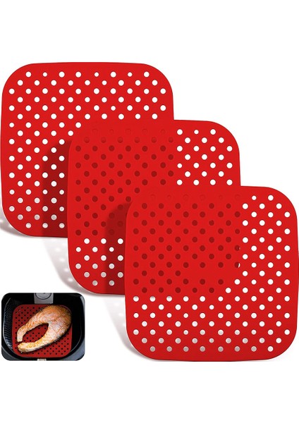 3 Adet Hava Fritöz Sepeti Matları Yapışmaz Silikon Hava Fritöz Matları Yeniden Kullanılabilir Hava Fritöz Aksesuarları Ev Mutfağı Için 8.5 Inç (Yurt Dışından) fırsatları