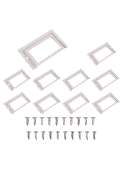 Postane Kütüphane Dosyası Çekmecesi Metal Etiket Etiket Tutucu Gümüş Ton 10 Parça (Yurt Dışından) fiyatları