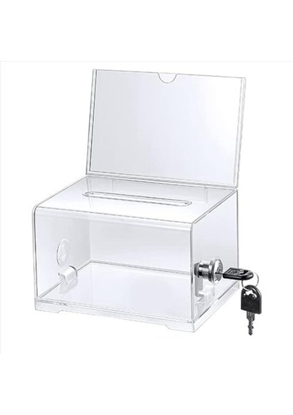 2 Paket Akrilik Bağış Kutusu Kilitli Işaret Tutucu ile Temiz Oy Müzesi Bağış Toplama Için Öneri Kutusu (Yurt Dışından) indirimleri