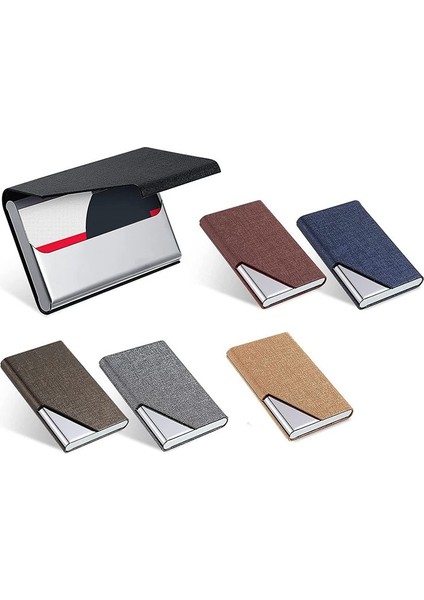 6 Adet Manyetik Pu Deri Paslanmaz Çelik Kart Kartlı Kasa Sert Kart Cüzdanı (Yurt Dışından)