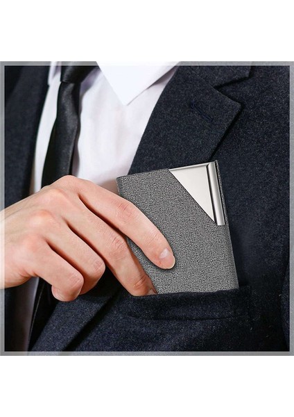 6 Adet Manyetik Pu Deri Paslanmaz Çelik Kart Kartlı Kasa Sert Kart Cüzdanı (Yurt Dışından) indirimleri