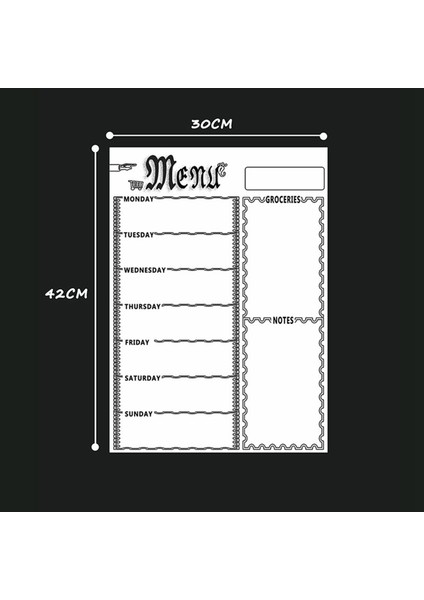 2x A3 Mutfak Buzdolabı Için Manyetik Beyaz Tahta Sayfası Çok Amaçlı Buzdolabı Haftalık Beyaz Tahta Takvimi 16 Pen (Beyaz) (Yurt Dışından) fırsatları