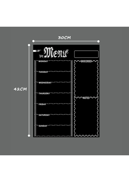 A3 Mutfak Buzdolabı Için Manyetik Beyaz Tahta Sayfası Çok Amaçlı Buzdolabı Haftalık Beyaz Tahta Takvimi 8 Pen (Siyah) ile Menü Planlaması Için Takvim (Yurt Dışından) fırsatları