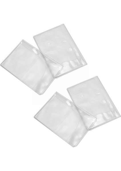 4 x Moda Şeffaf Pasaport Tutucu Kapak Kılıfı Seyahat Cüzdan Koruyucu Klasör (Yurt Dışından)