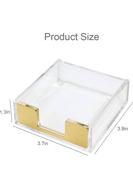 Akrilik Yapışkan Notlar Pad Tutucu Masaüstü Organizatör 3 5x3 3 Inç Office Ev Masası Malzemeleri (Altın) (Yurt Dışından) fiyatları