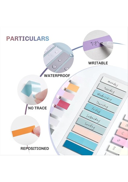 2400 Pcs Yapışkan Sekmeleri 120 Renk Yazılabilir Yapışkan Not Sekmeleri Ek Açıklama Sekmeleri Sayfa Işaretleyicileri Dosyaları Sınıflandır (Yurt Dışından) fırsatları