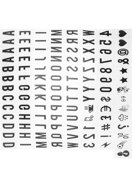 104PCS Sinematik Işık Kutusu Değiştirme Harfleri ve Numaraları A4 Işık Up Mektup Kutusu Işareti Mesaj Panosu 65 4X35MM (Led Işık Kutusu Dahil Değil !!) (Renk Siyah) (Yurt Dışından) modelleri