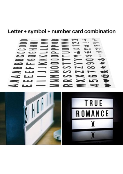 104PCS Sinematik Işık Kutusu Değiştirme Harfleri ve Numaraları A4 Işık Up Mektup Kutusu Işareti Mesaj Panosu 65 4X35MM (Led Işık Kutusu Dahil Değil !!) (Renk Siyah) (Yurt Dışından) fırsatları