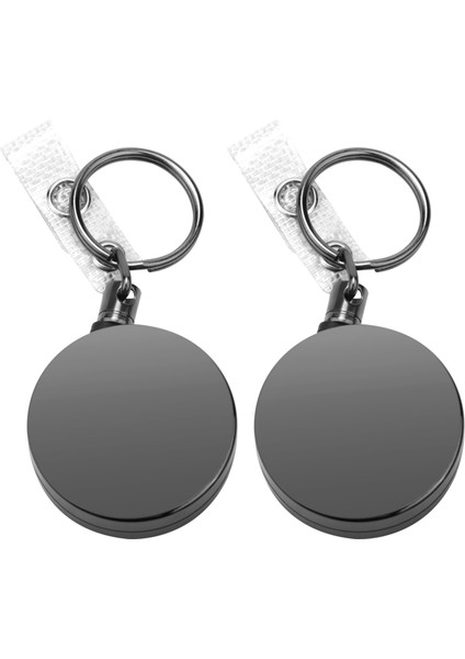 2 Paket Ağır Hizmet Geri Çekilebilir Rozet Tutucu Makarası Metal Kimlik Rozeti Tutucu Kemer Klipsli Anahtar Yüzük Kart Anahtar Kezleri Siyah (Yurt Dışından)