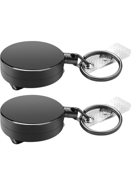 2 Paket Ağır Hizmet Geri Çekilebilir Rozet Tutucu Makarası Metal Kimlik Rozeti Tutucu Kemer Klipsli Anahtar Yüzük Kart Anahtar Kezleri Siyah (Yurt Dışından) modelleri