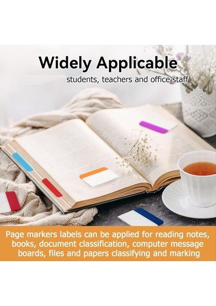 1200 Parçalar Sekmeleri 2 Inç Yapışkan Dizin Sekmeleri Renkli Sayfa Işaretleri Yeniden Konumlandırılabilir Bölücü Sekmeleri (60 Set 10 Renk) (Yurt Dışından) modelleri