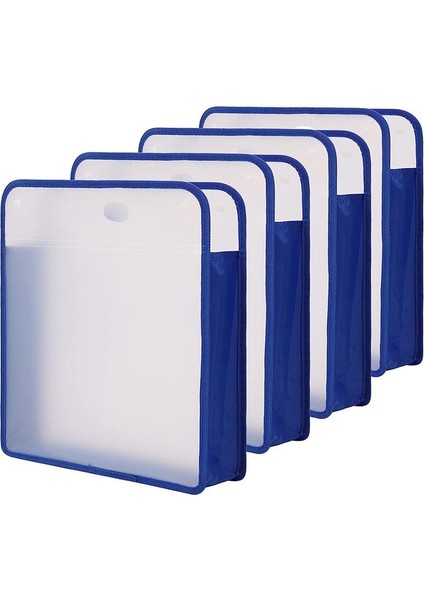 4pcs Not Defteri Kağıt Depolama Kağıt Depolama Organizatörü 12X12 Kağıt Için Şeffaf Not Defteri Scrapbook Fotoğraflar El Sanatları Mavi (Yurt Dışından)
