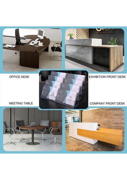 2x Kartvizit Tutucu 8 Cep Akrilik Kartvizit Sahibi Masa Kartvizit Stand Masaüstü Kartvizit Tutucuları (Yurt Dışından) modelleri