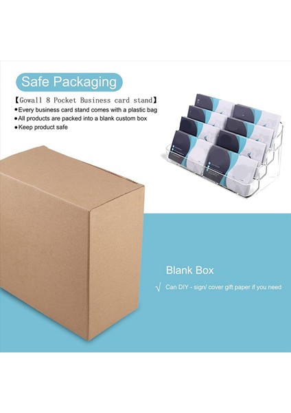 2x Kartvizit Tutucu 8 Cep Akrilik Kartvizit Sahibi Masa Kartvizit Stand Masaüstü Kartvizit Tutucuları (Yurt Dışından) indirimleri