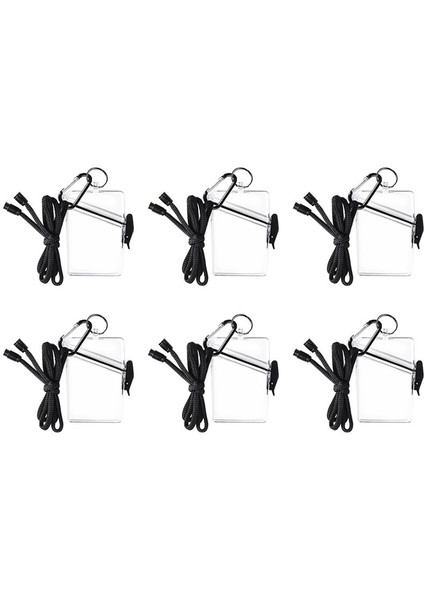 6 Paket Su Geçirmez Kimlik Kartı Rozeti Tutucu Vaka Kırık Su Geçirmez Spor Kılıfı/kavrak Kartları Kartları Kartları/lobik Kuru Kurulu (Yurt Dışından)