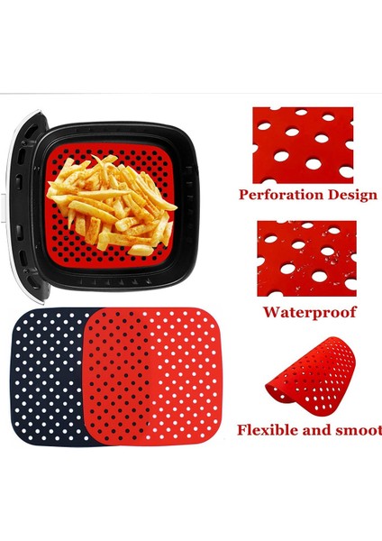 Silikon Mat Mutfak Aksesuarları Hava Fritözü Yapışmaz Pişirme Matı Pasta Aletleri Aksesuarları Pişirme Kapları Yağ Matları,a (Yurt Dışından) indirimleri