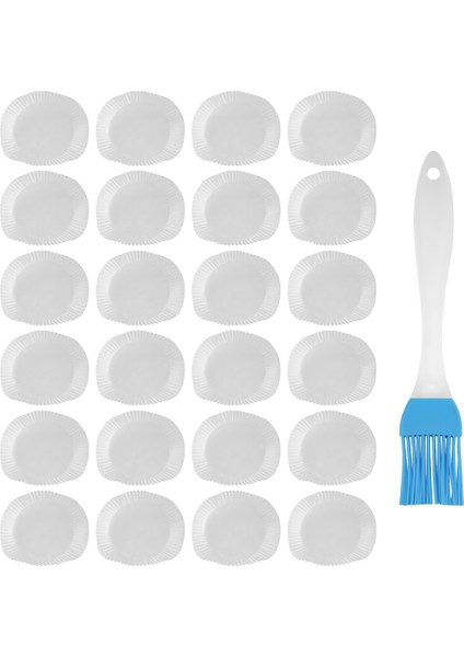 50 Adet Hava Fritöz Parşömen Kağıt Gömlekleri Yapışmaz Tek Kullanımlık Gömlekler, Deliksiz Yuvarlak Parşömen Kağıdı (Beyaz) (Yurt Dışından) fiyatları