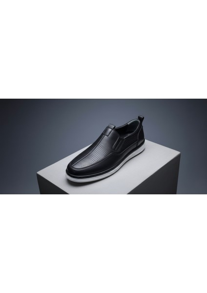 GR0436 Hakiki Deri Topuksuz Günlük Kullanım Hafif Eva Taban Casual Klasik Ayakkabı