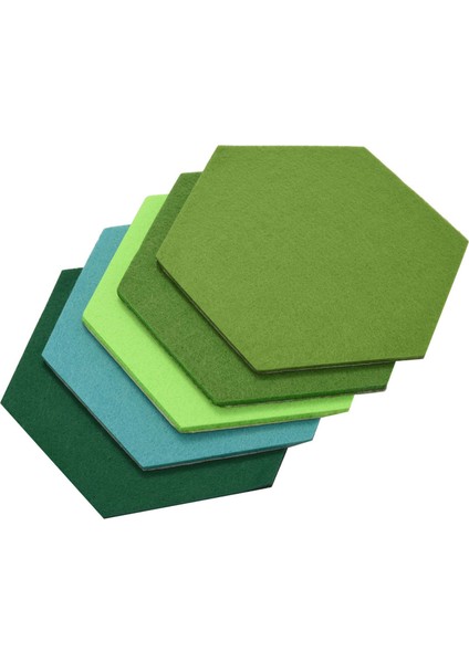 10PCS/SET Altıgen Keçe Tahtası Altıgen Keçe Duvar Çıkartması Çok Faktörlü 3D Dekoratif Ana Mesaj Panosu Yeşil Serisi (Yurt Dışından) modelleri