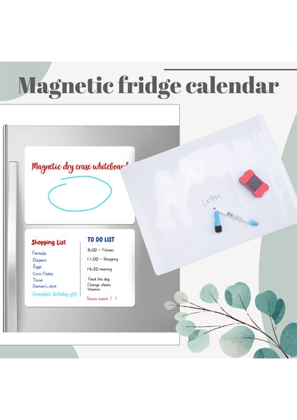 Manyetik Kuru Silme Beyaz Tahta Takvimi 3 Kalem ve Büyük Silgi ile Buzdolabı Için Notlar Haftalık Planlama Çizimi Için (Yurt Dışından) indirimleri