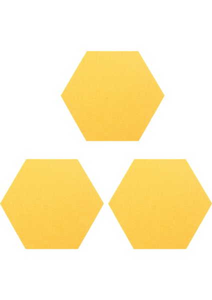 15PCS/SET Altıgen Keçe Tahtası Altıgen Keçe Duvar Çıkartması 3D Dekoratif Ev Mesaj Panosu Süpürgelik Gri Sarı Seri (Yurt Dışından)