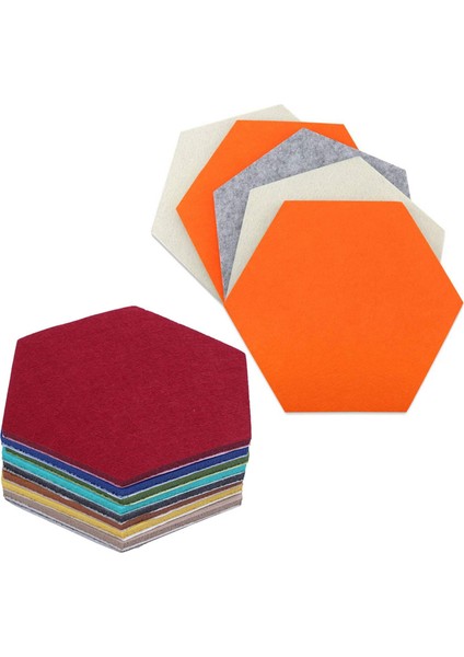 5pcs Altıgen Keçe Tahtası Altıgen Keçe Duvar Çıkartması 9 Pcs Hexagon Pad Cork Tahtası/pin Tahtası (Yurt Dışından)