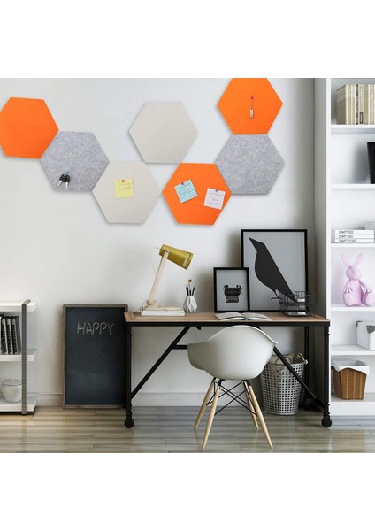 5pcs Altıgen Keçe Tahtası Altıgen Keçe Duvar Çıkartması 9 Pcs Hexagon Pad Cork Tahtası/pin Tahtası (Yurt Dışından) fırsatları