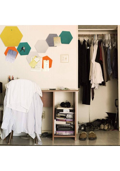 5pcs Altıgen Keçe Tahtası Altıgen Keçe Duvar Çıkartması 9 Pcs Hexagon Pad Cork Tahtası/pin Tahtası (Yurt Dışından) indirimleri
