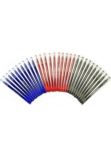 Büro Tükenmez 50 Adet Karışık Renk Set (30 Mavi 15 Siyah 5 Kırmızı)