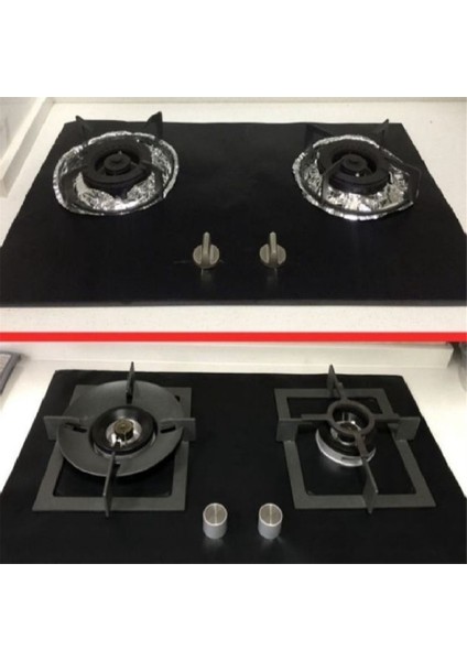 Gaz Sobası Yağ Pedi Yüksek Sıcaklığa Dayanıklı Gaz Sobası Koruma Mat Soba Temizleme Pedi Kendi Deliklerinizi Açmanız Gerekir (Yurt Dışından) fırsatları