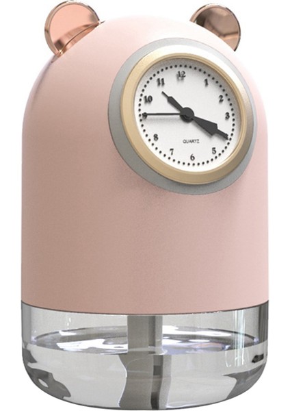 Yeni Çift Sprey Sevimli Hayvan USB Mini Saat Nemlendirici Ev Yatak Odası Dilsiz Küçük Büyük Kapasiteli Pembe (Yurt Dışından)