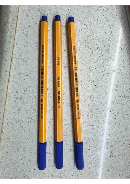 Point 88 0,4 Mm-Ince Keçe Uçlu Kalem - Mavi (3 Adet) fiyatları